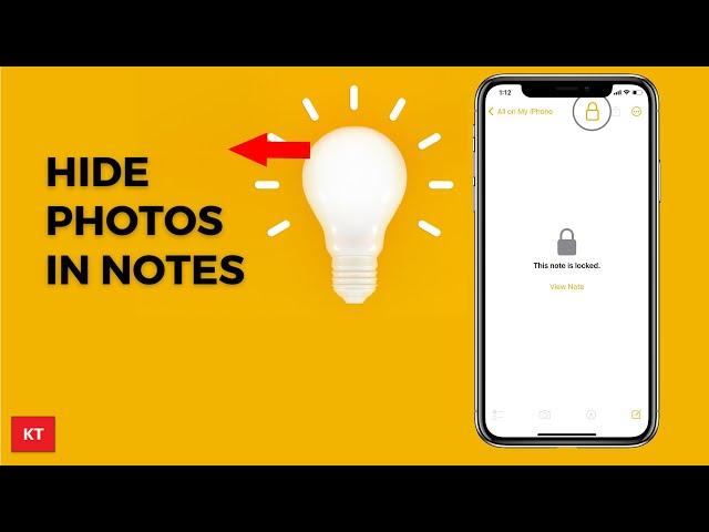 How to hide photos in iPhone with notes (lock the notes with password)