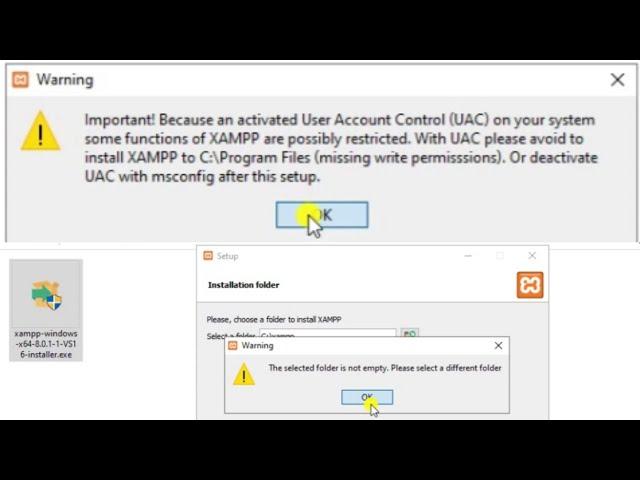 How to work on UAC when installing XAMPP | XAMPP