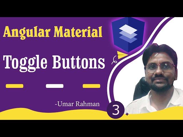 Angular Material Toggle Buttons  | Angular 13  Material UI Toggle Button components.