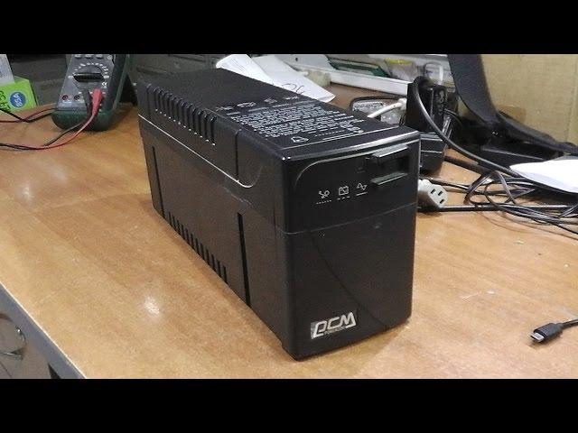 Не включается. ИБП(UPS) Powercom BNT-400AP. Ремонт платы, замена батареи