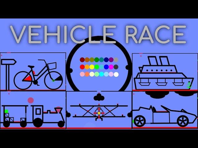 24 Marble Race EP. 24: Vehicle Race (by Algodoo)
