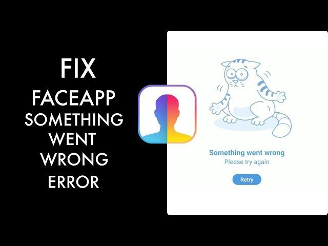 FaceApp "Something Went Wrong Please try Again" Error Fix