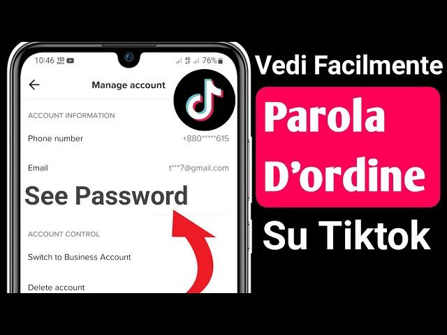 Vedi La Password Dell'account Tiktok || Come Vedere La Mia Password Tiktok Se L'hai Dimenticata