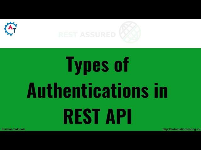 14. Understanding Different Types of Authentications in REST API | REST API Authentication Explained