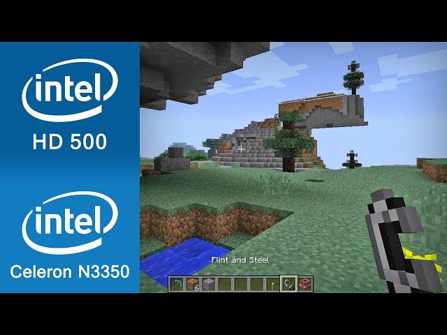 Minecraft Gameplay Intel Celeron N3350 + Intel HD 500 (Notebook / Laptop)