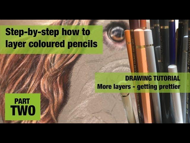 How to layer coloured pencil - further base layers - starting to look a bit prettier!