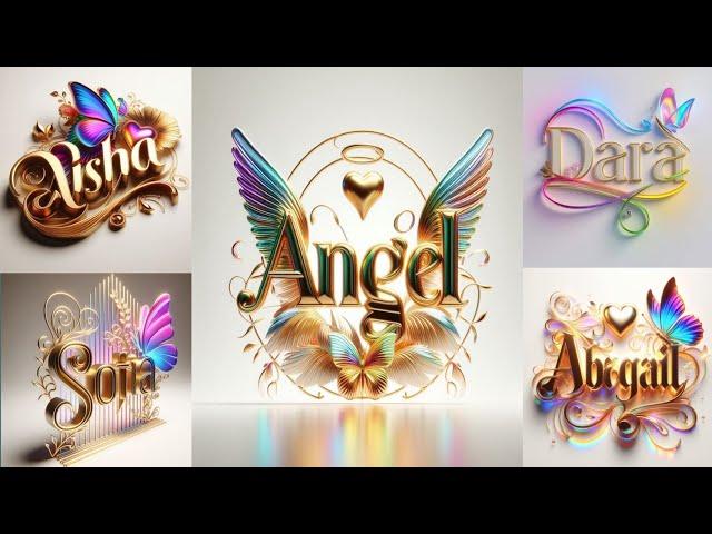 Create Stylish Golden Name Design Using AI