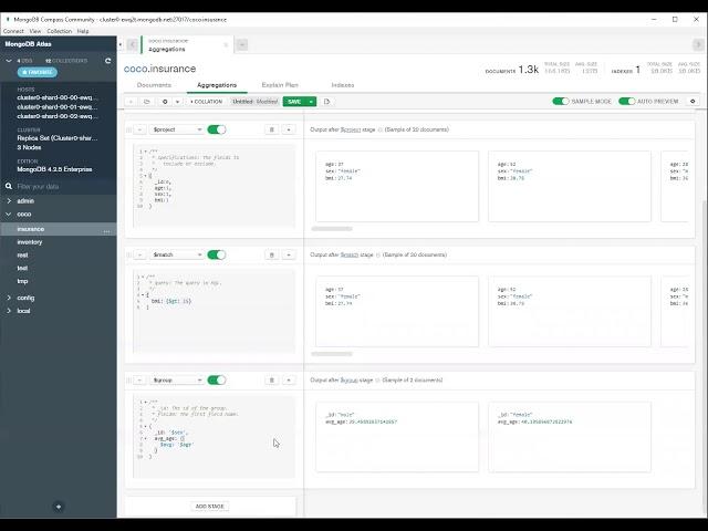 MongoDB Compass Tutorial - Aggregation