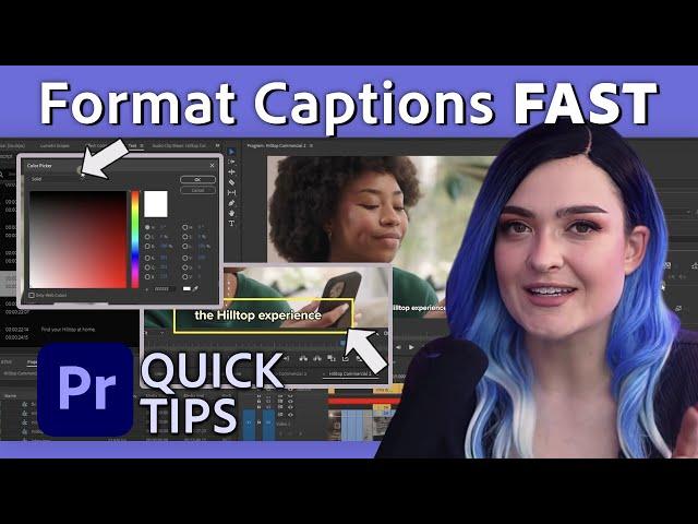 How to Edit Captions in Premiere Pro | Quick Tips with Valentina Vee | Adobe Video