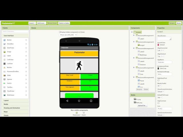 Make a Pedometer App | MIT App Inventor 2 |