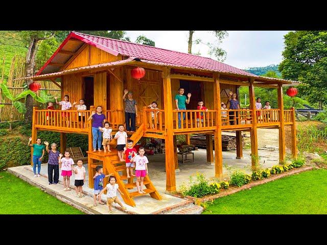 FULL VIDEO START to FINISH : 555 Day + 5000$  Alone Girl Build A Wooden House - Making wooden houses