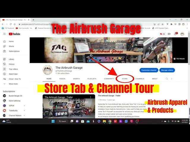 The Airbrush Garage Store Tab & Channel Tour