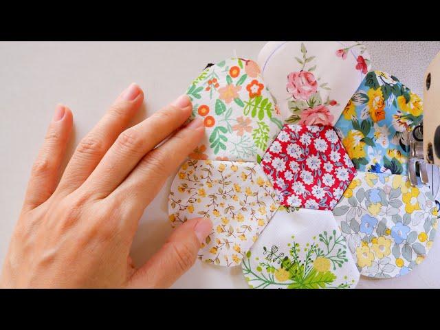 Sewing Project Made From Scrap Fabric | How To Make Hexagon Pattern Easily