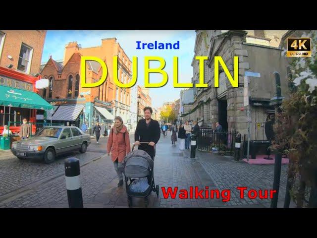 Dublin City Centre GRAFTON STREET Walking Tour 4K Ireland November 2022