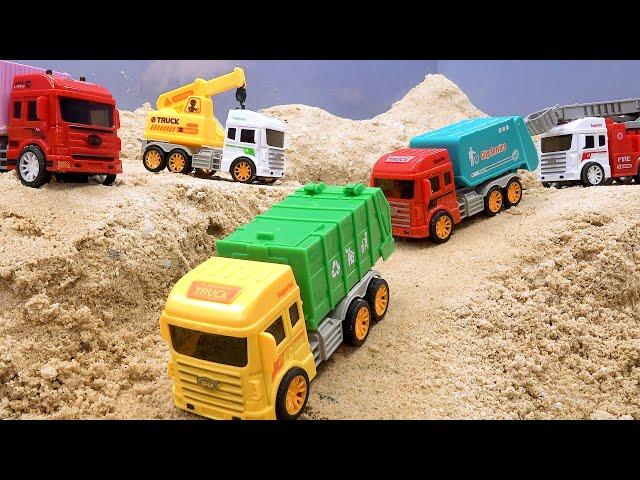 Exciting Rescue with Garbage Truck & Construction Vehicles | Toy Play Adventures | Cars World