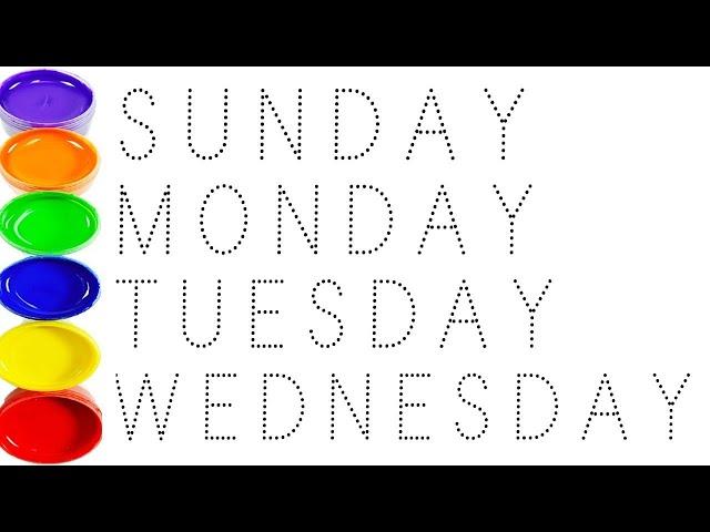 सप्ताह के दिन || Sunday Monday Tuesday Wednesday Thursday Friday Saturday || Days of the week