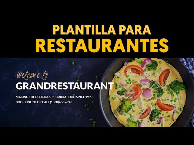 Plantilla WordPress para hacer Webs de Restaurantes  Grand Restaurant WordPress