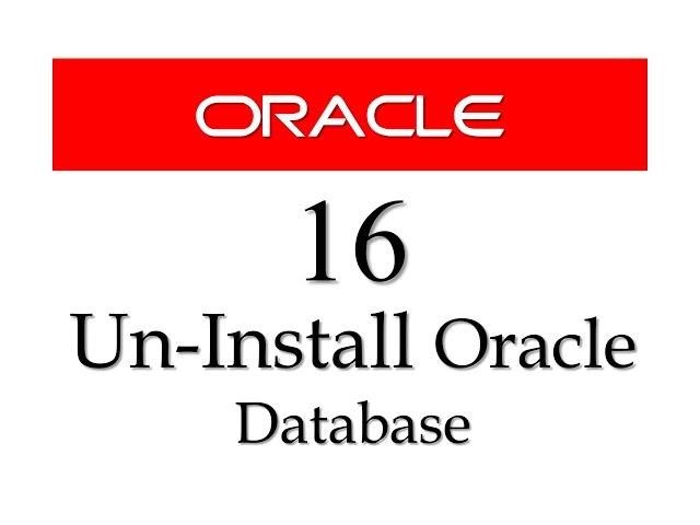 Oracle Database11g tutorials 16: How to uninstall oracle 11g from windows 7 64 bit