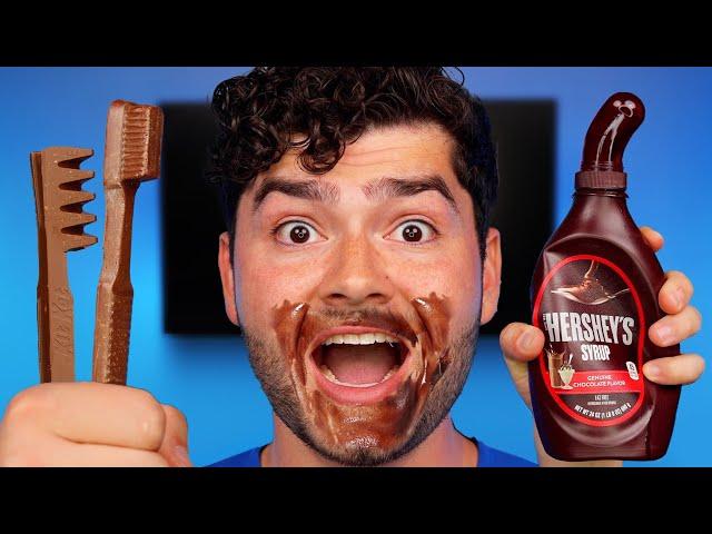 DIY Chocolate vs Willy Wonka Toothbrush!