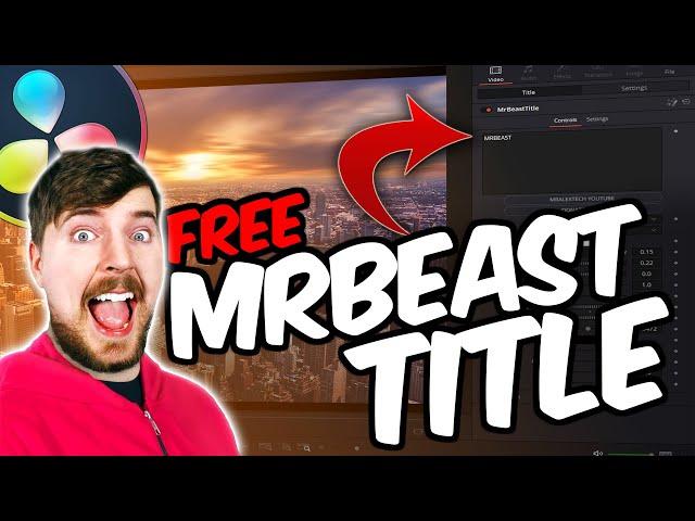 FREE MrBeast TITLE Effect for Davinci Resolve 17.4