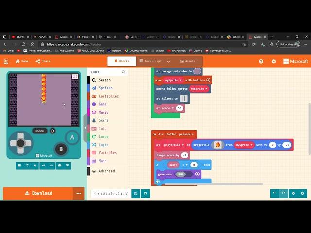 I made a game using a CODE BLOCK EDITOR...