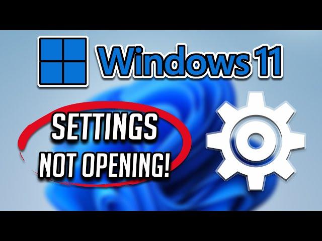 Windows 11 Settings App Not Opening Working Fixed [2024]