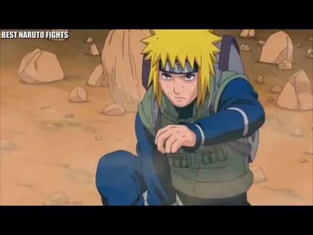 Yellow flash- minato vs 1000 rock shinobis in Third great ninja War