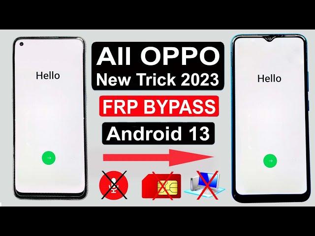 ALL OPPO FRP BYPASS ANDROID 13 | OPPO GOOGLE LOCK BYPASS | OPPO GMAIL ACCOUNT BYPASS WITHOUT PC 2023