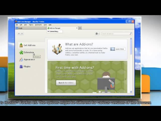 How to update Mozilla® Firefox extensions in Windows® XP