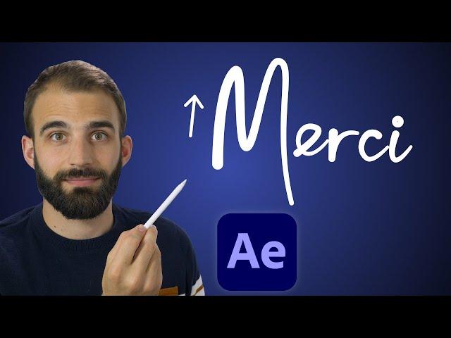 Comment animer un texte manuscrit sur After Effects ? Tuto débutant