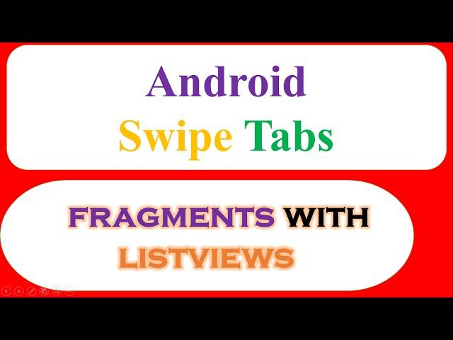 Android Material Sliding Tabs  : TabLayout - Fragments with Custom ListViews