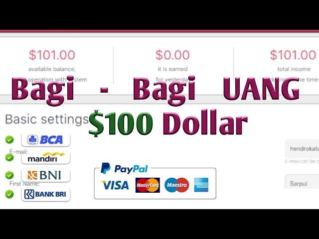 Dzaky NET Bagi-Bagi Uang $100 Dollar Geratis (free) Ke Semua Subscribe Ayo Ikutan !!!