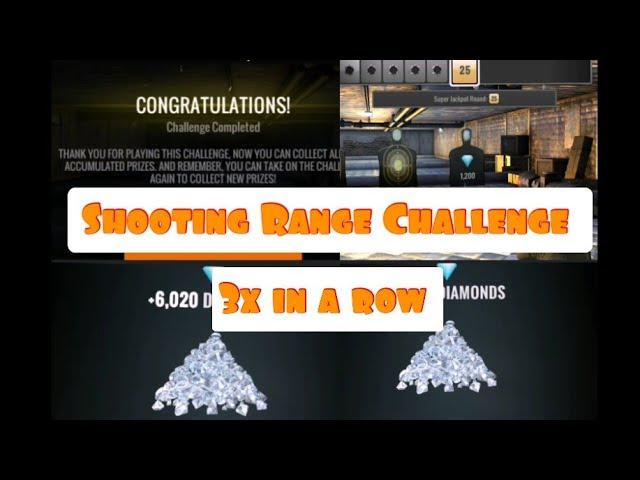 How to finish the Shooting Range Challenge 3x in a row to get sets of Aztec Blaze patches Sniper 3D