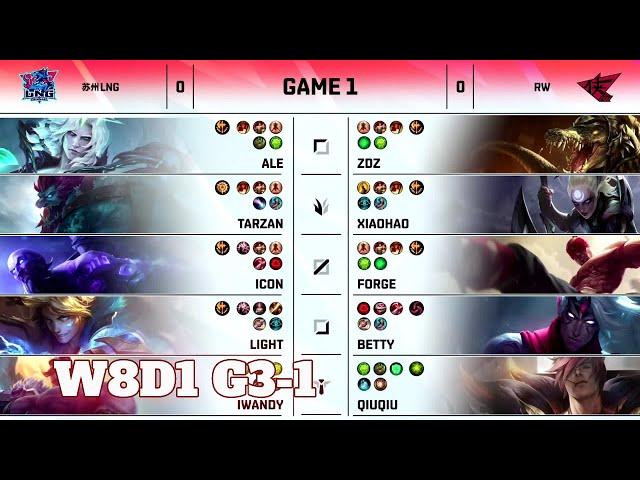 LNG vs RW - Game 1 | Week 8 Day 1 LPL Summer 2021 | LNG Gaming vs Rogue Warriors G1