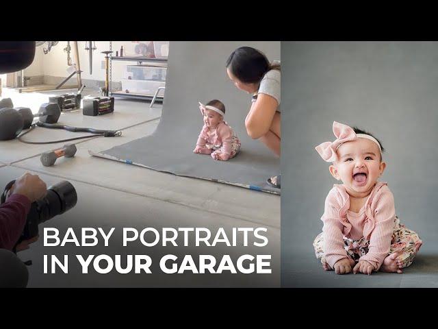 Natural Light Baby Portraits in a Garage | Master Your Craft