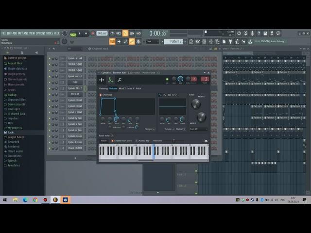 Как сделать короткий или длинный бас в FL Studio из семпла, Envelope