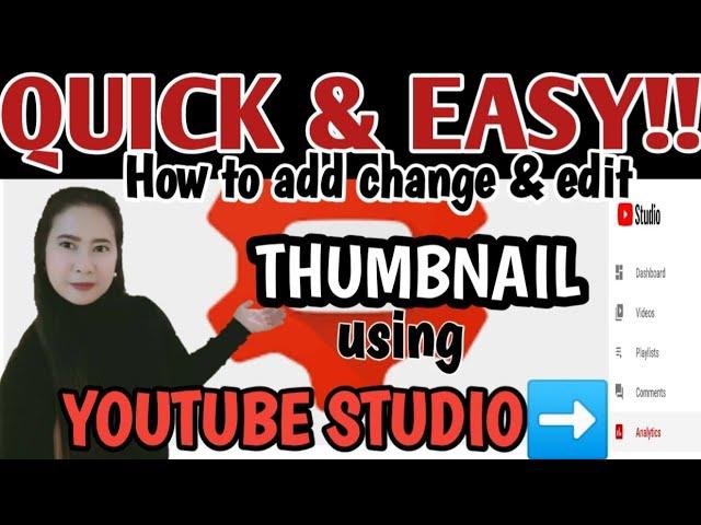 How to add Thumbnail using Youtube Studio!!!