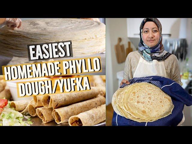 Homemade Phyllo / Yufka Dough From Scratch & Easiest Method To Cook On Stovetop