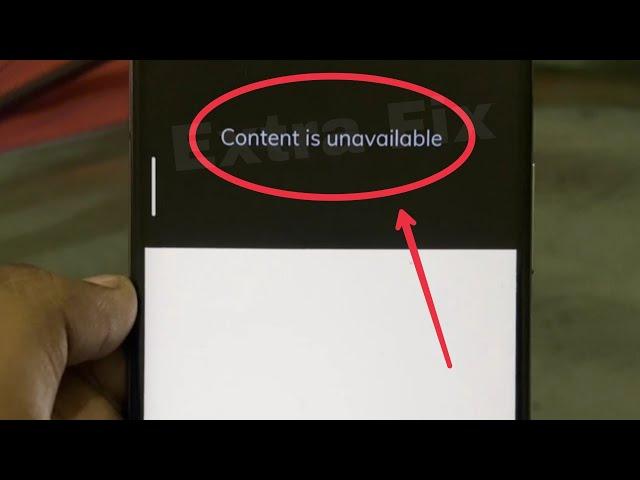 Content is Unavailable Problem Solve in MX Player
