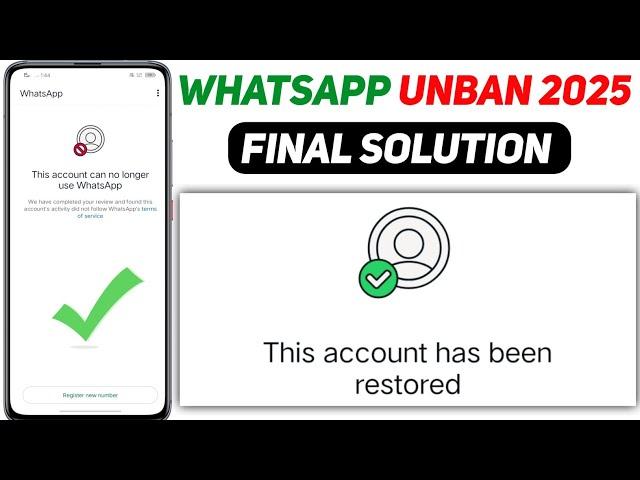 Whatsapp Unban New 2025 | This account can no longer use whatsapp | whatsapp Unban kaise kare 2025