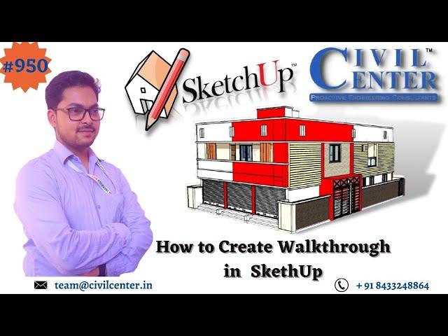 How to Create Walkthrough in SketchUp & Export in Video || Walkthrough Animation|| Sketchup Tutorial