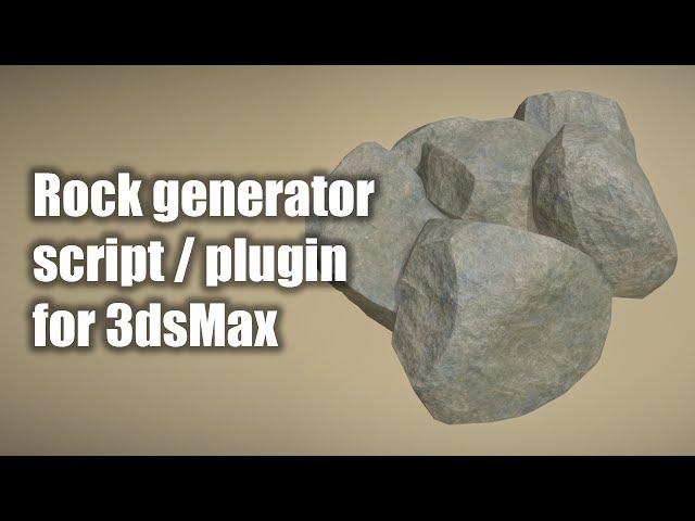 Rock Generator Plugin script for 3dsMax (enable subtitles)