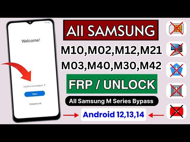 Samsung M10/M02/M12/M21/M40/M30/M03/M42 FRP Bypass | Remove Google Account | Without PC & Frp Tool