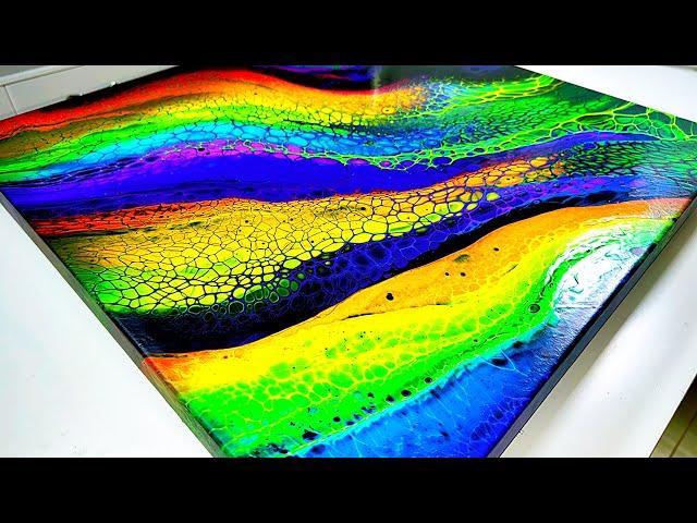 Vibrant Fluid Art Rainbow Swipe Tutorial