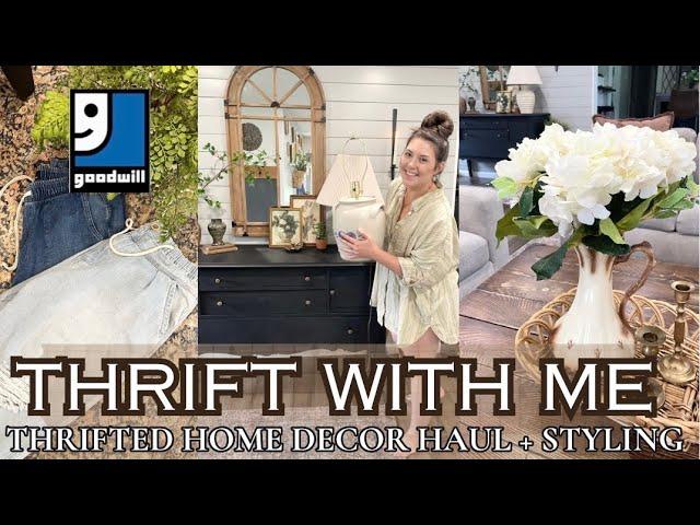 COME THRIFT WITH ME AT THE GOODWILL/THRIFTED HOME DECOR HAUL AND HOME DECOR STYLING IDEAS 2024