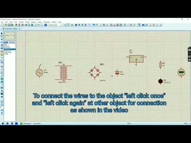 Regulated Power Supply Simulation on Proteus