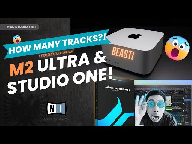 Mac Studio M2 Ultra and Studio One with Kontakt! Music Production Performance Test!