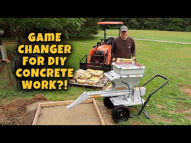 Game Changer. Pouring a concrete pad and using the Mudmixer for the first time. MCG Video #169