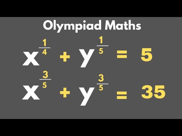 USA OLYMPIAD Maths | Solve the system of equation  find the values of x and y