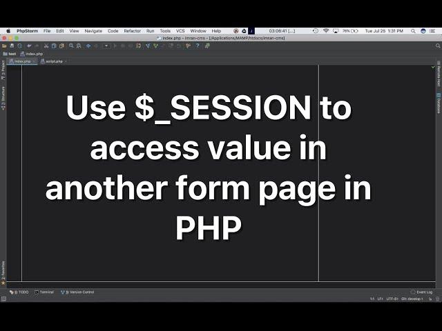 Use Session to access value in another form Page in PHP